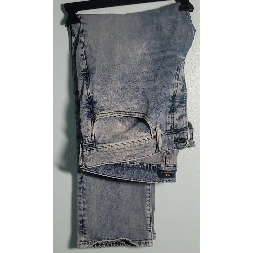 Polo Ralph Lauren Varick Jeans 35x30 Slim Straight Button Fly Mens Stretch